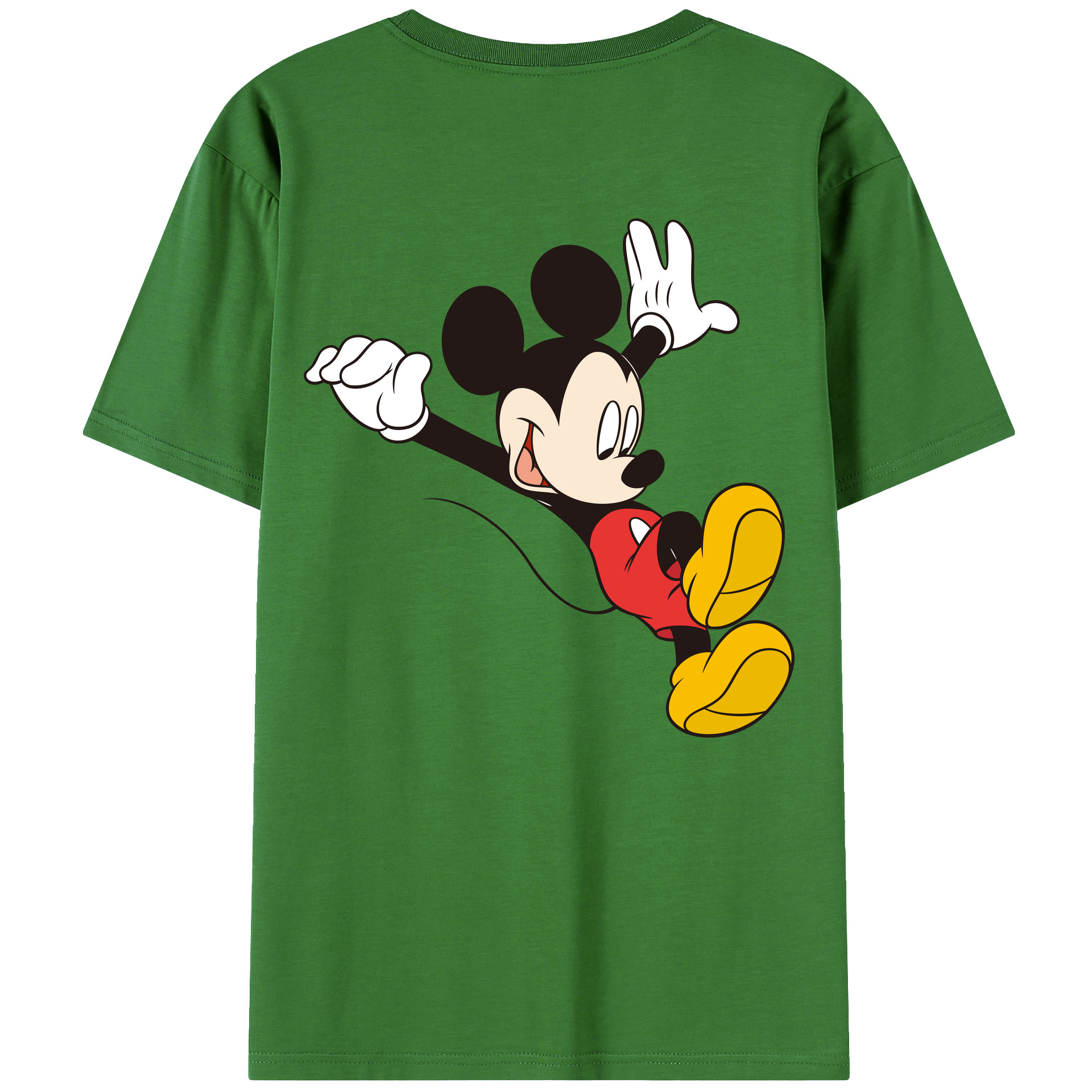 （画像用） ミッキーマウス Mickey Mouse レディース半袖Tシャツ(バックプリント)